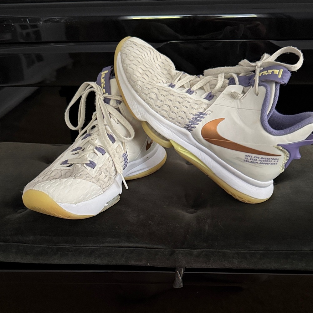 Nike White and Yellow Sole Sneakers